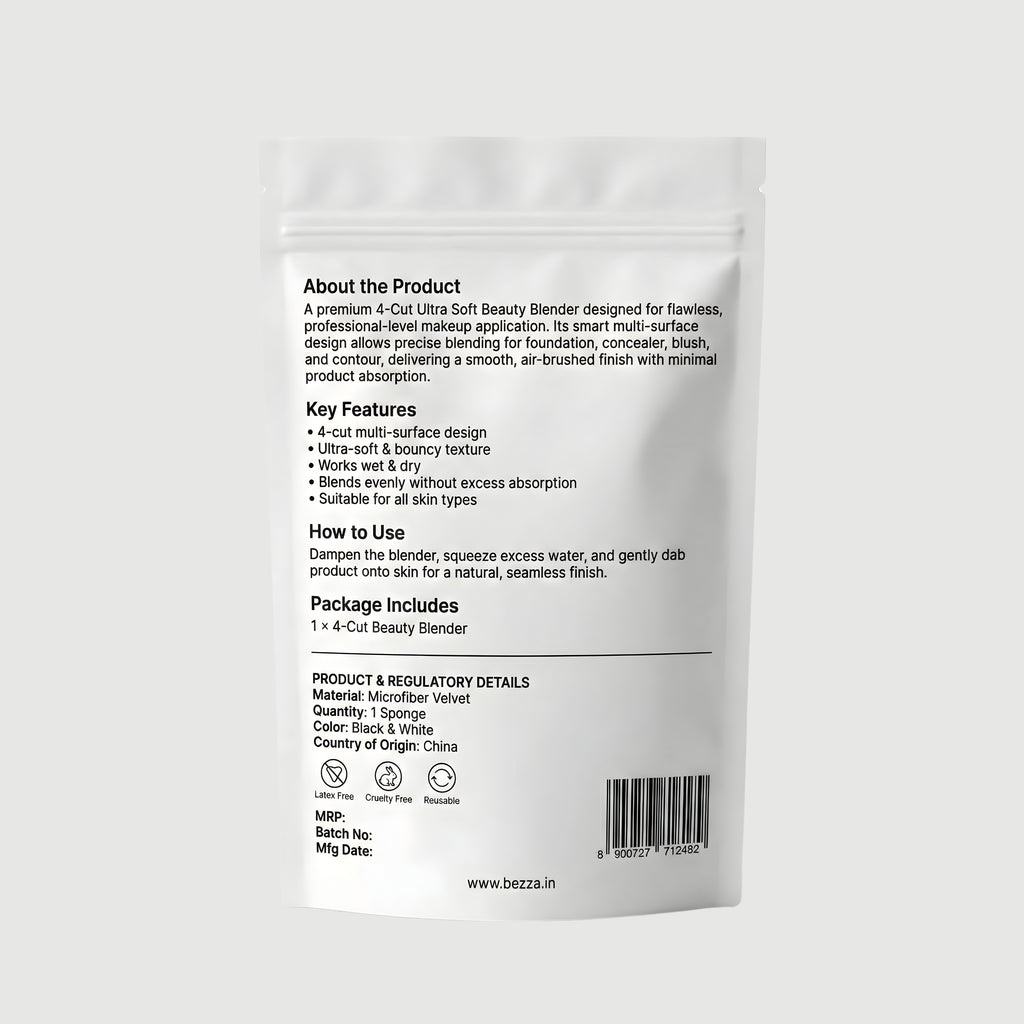 (Pack Of 2) Bezza 4-Cut Microfiber Beauty Blende
